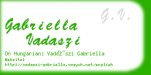 gabriella vadaszi business card